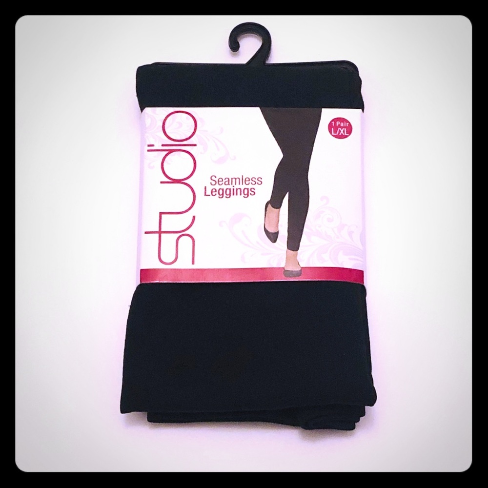 NTW Leggings - black cotton seamless large L XL